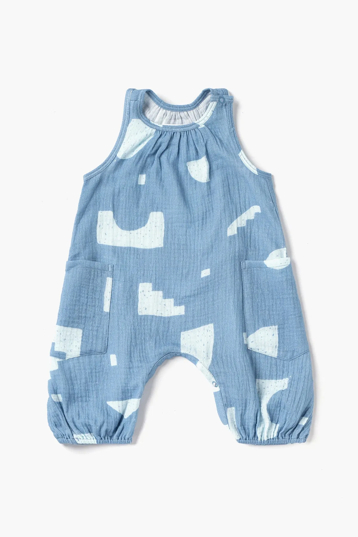 OMAMImini Baby Racerback One Piece Jumpsuit - Blue