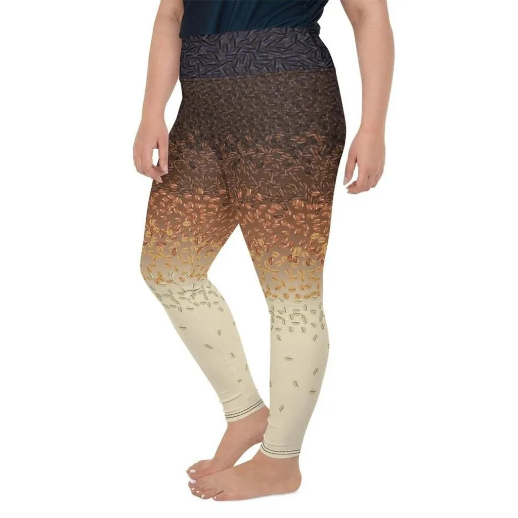 Ombre Coffee Beans Plus Size Leggings