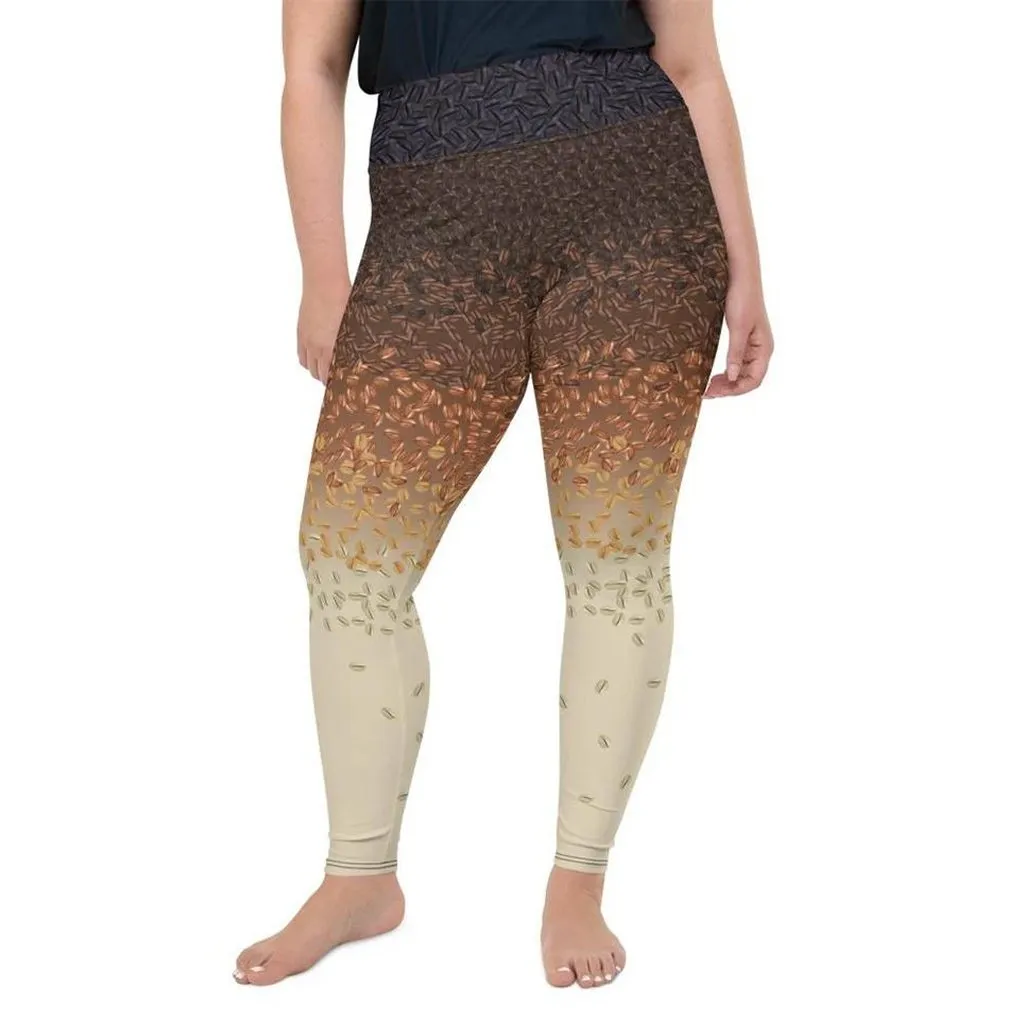 Ombre Coffee Beans Plus Size Leggings