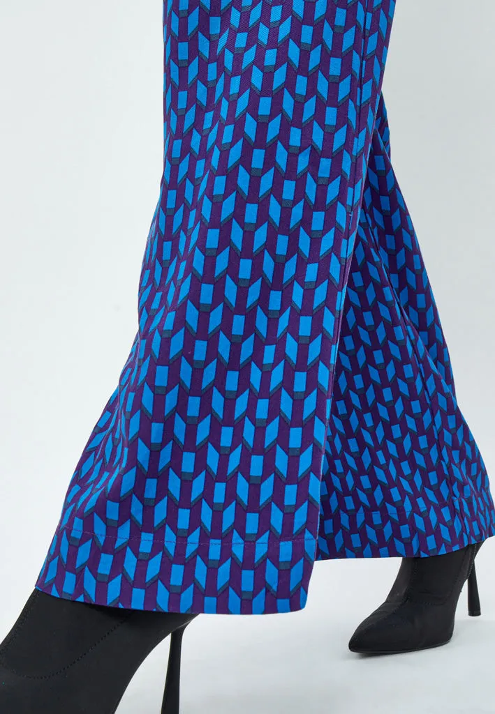 Orella Pants - Imperial Blue Print