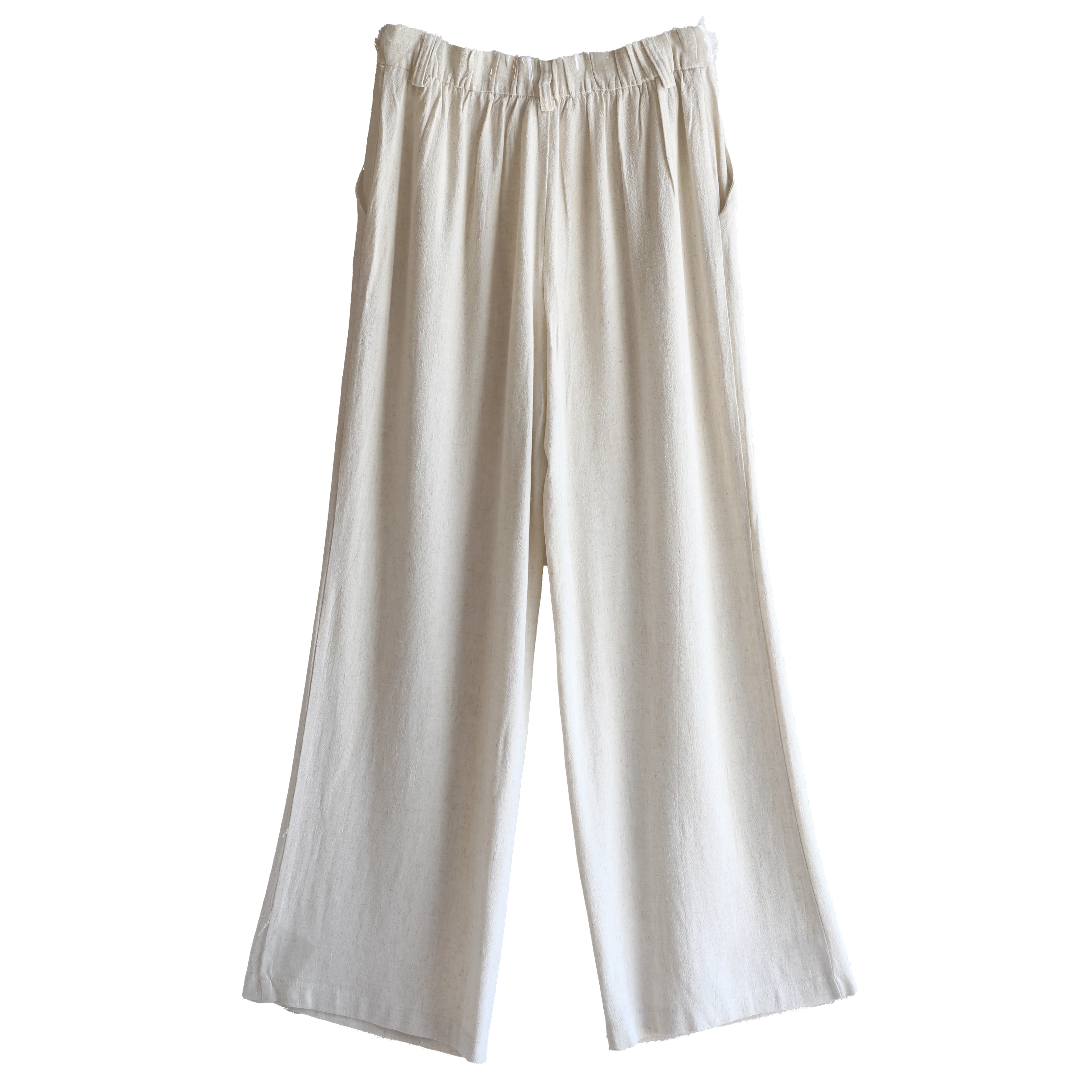 Pleated Front Linen Trouser