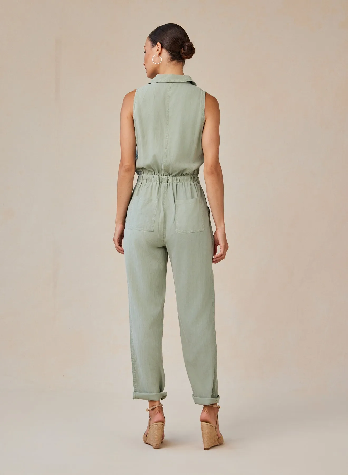 Pocket Jumpsuit - Olive Grove