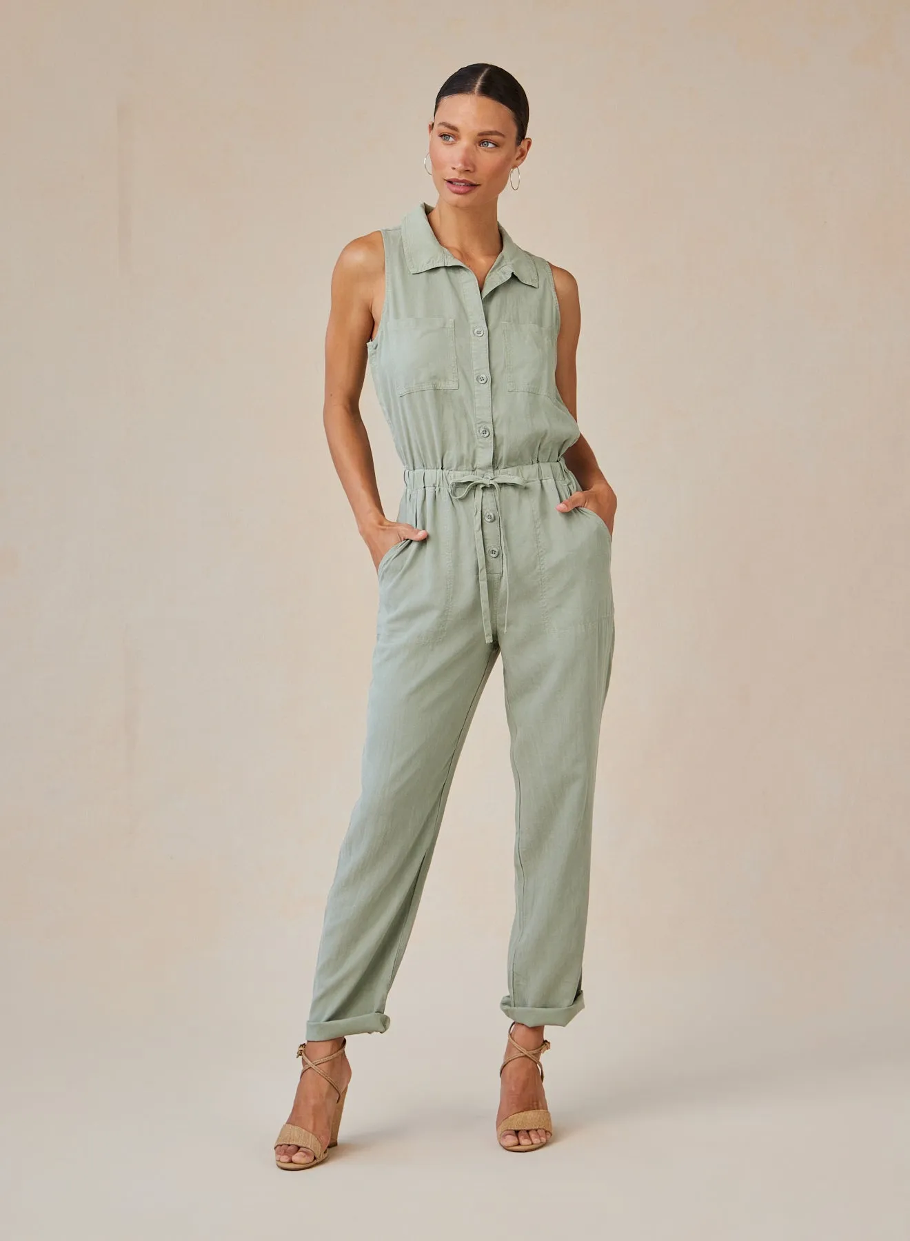 Pocket Jumpsuit - Olive Grove