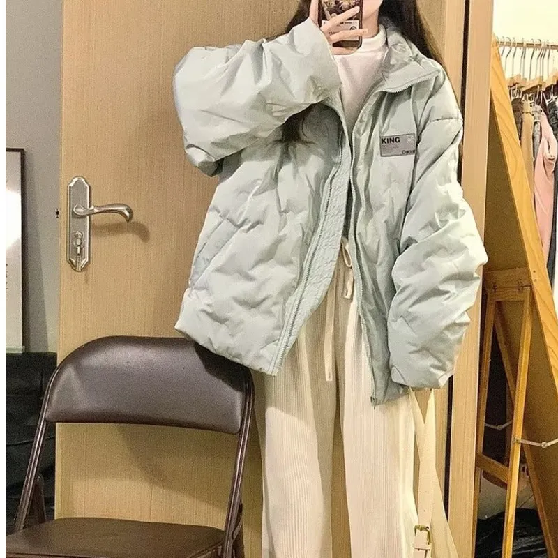 Premium mint green down cotton clothes women's winter new Korean version student casual fashion fried street cotton coat tide