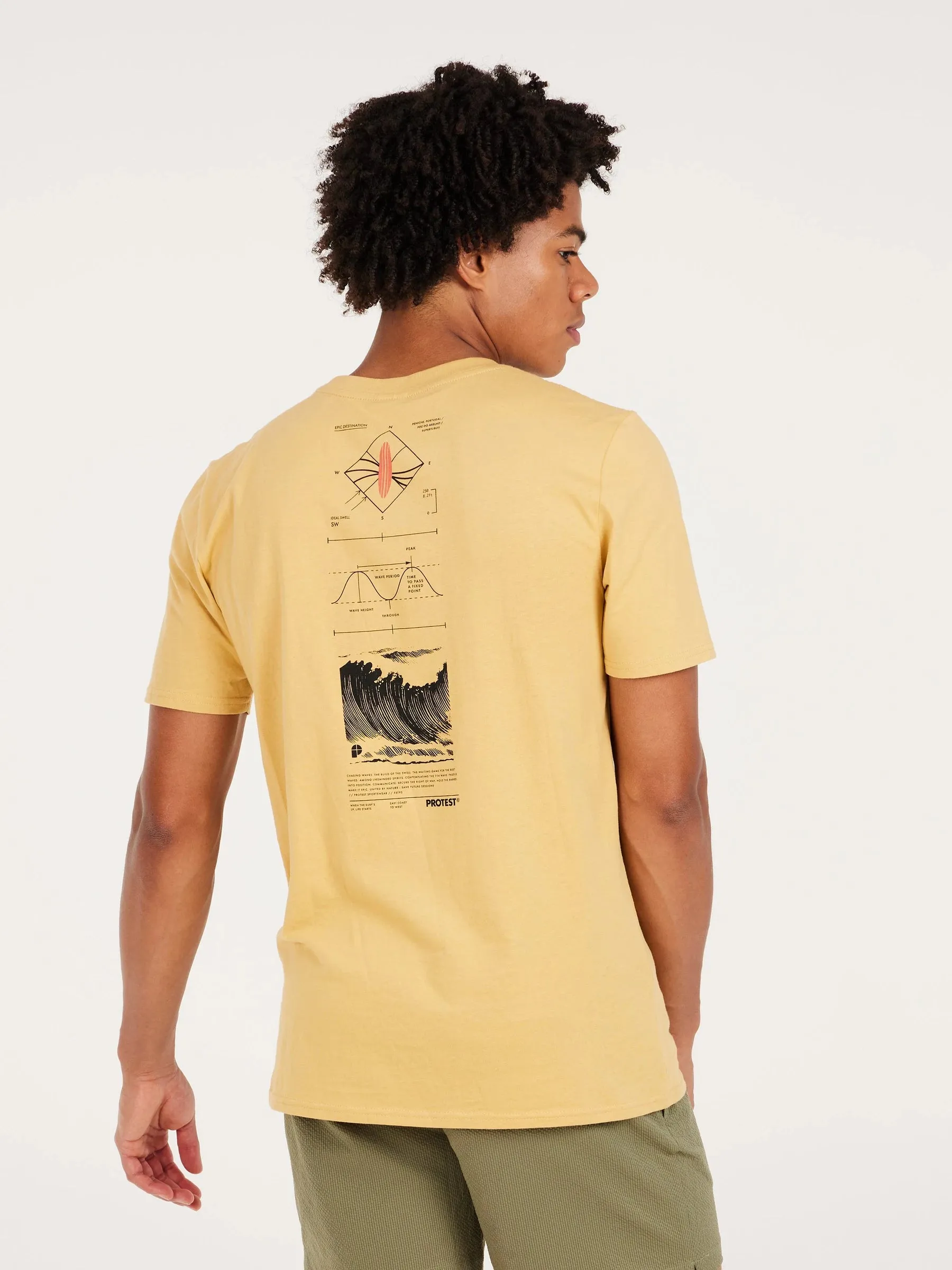 Protest PRTPENALT Men's T-Shirt - Butter Yellow