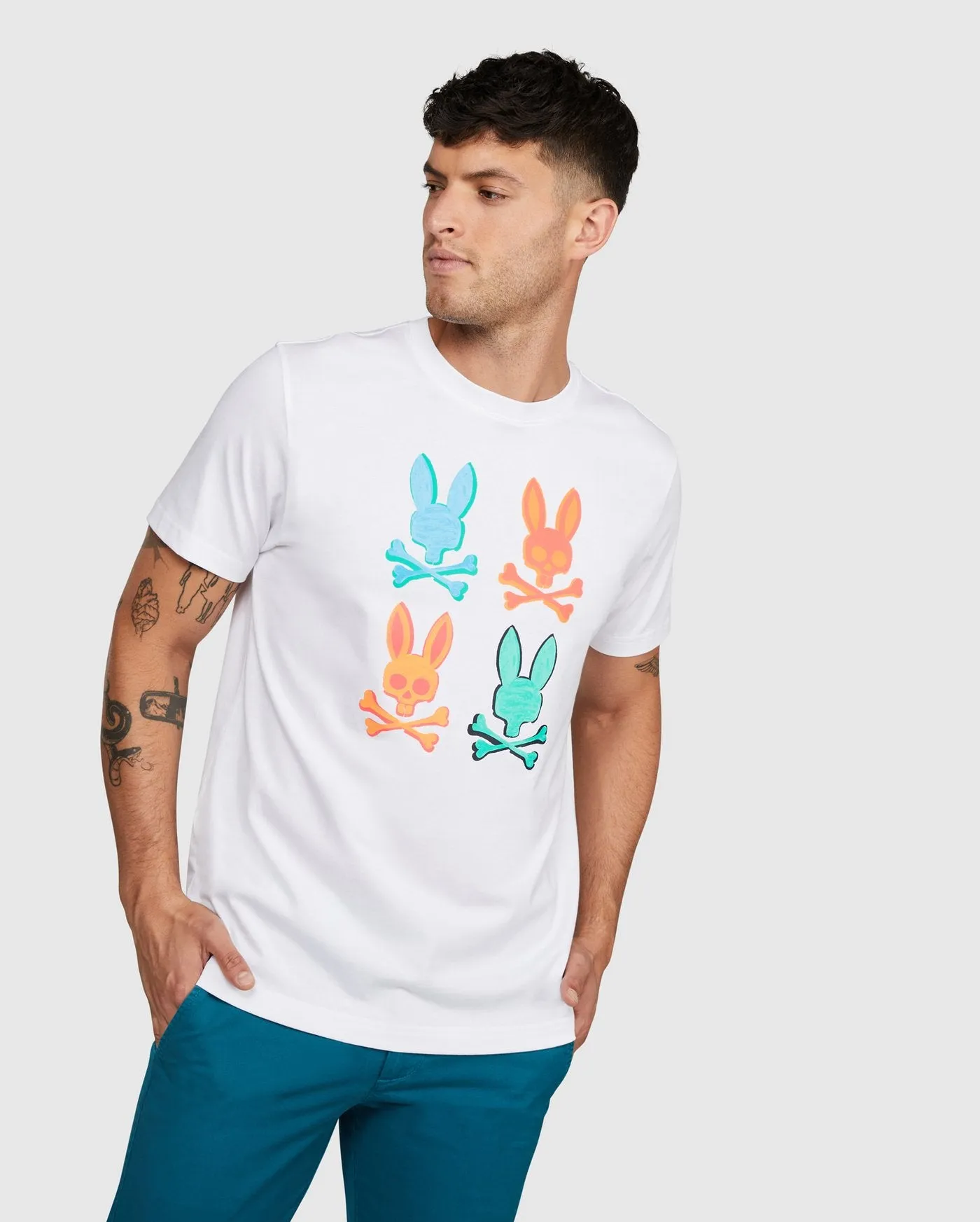 Psycho Bunny Bennett Multi Bunny Tee