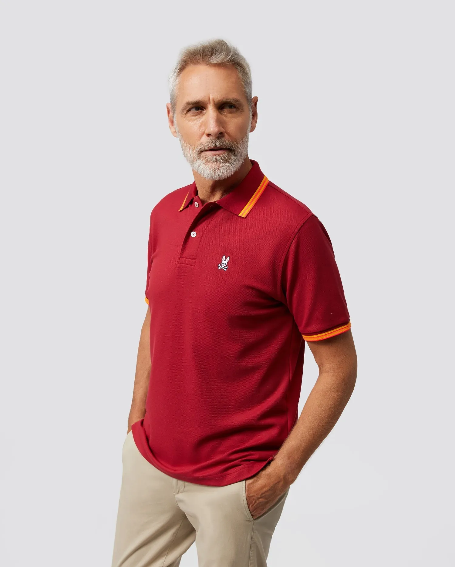 Psycho Bunny Mens Ochoco Polo - Rio Red