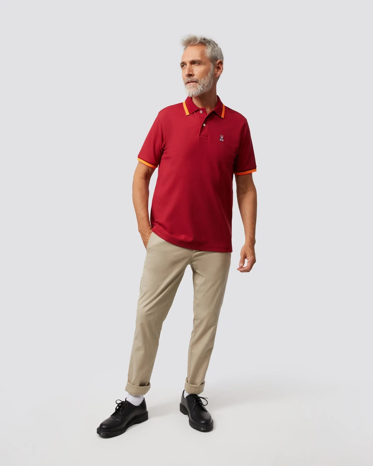 Psycho Bunny Mens Ochoco Polo - Rio Red