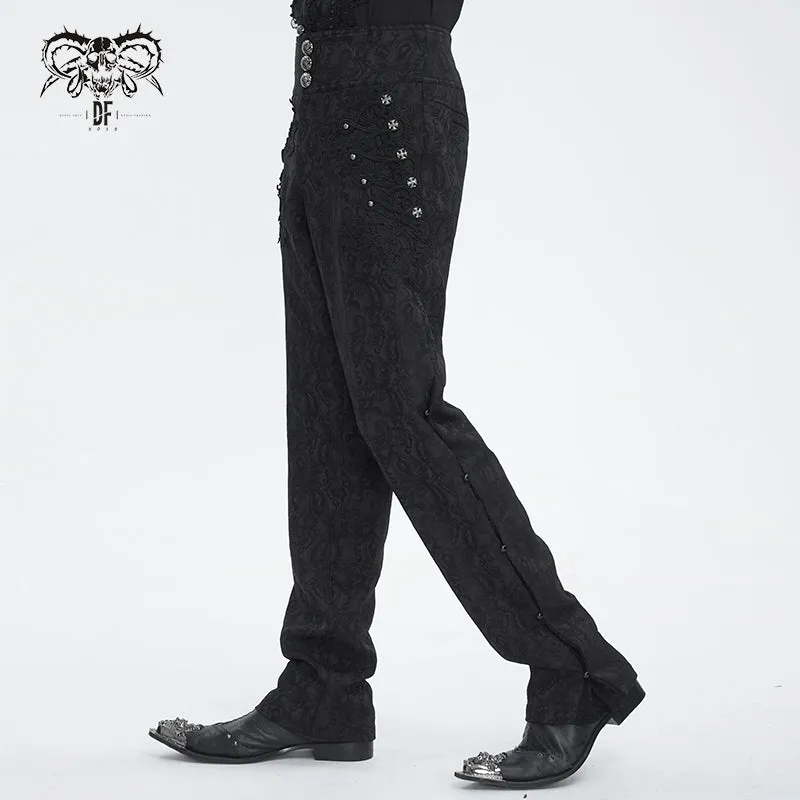 PT249 Gothic jacquard flared trousers