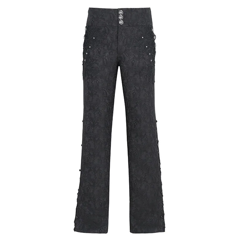 PT249 Gothic jacquard flared trousers