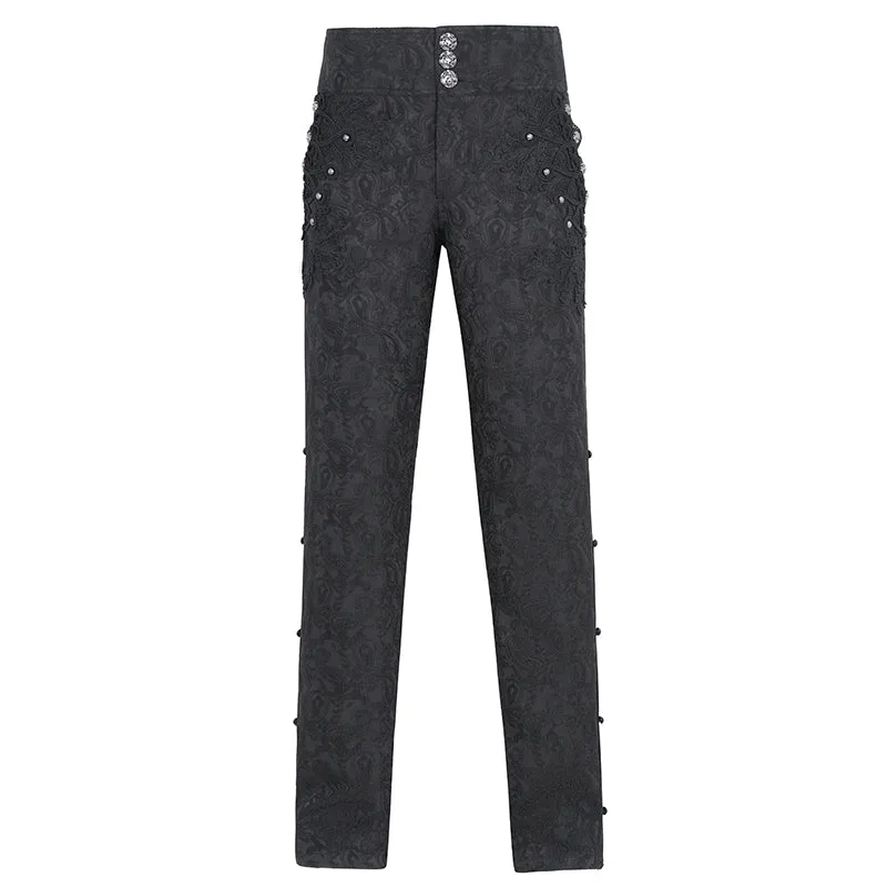 PT249 Gothic jacquard flared trousers