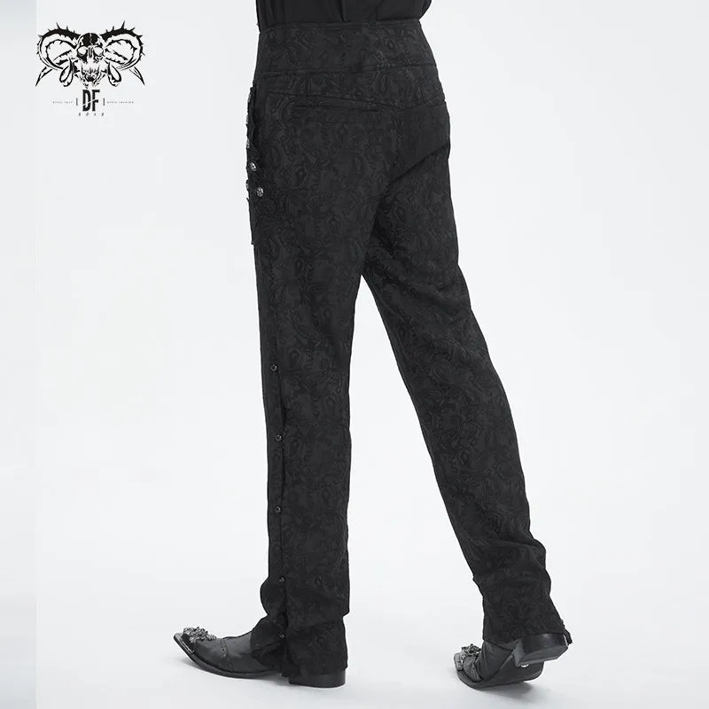 PT249 Gothic jacquard flared trousers