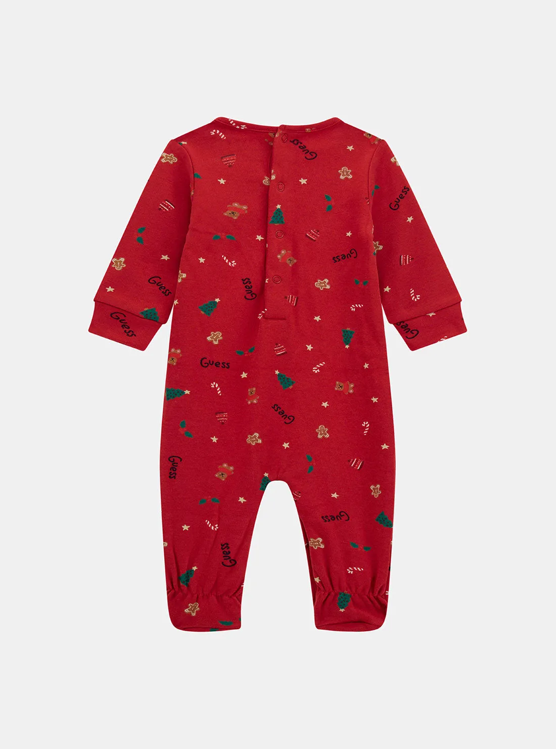 Red Interlock Overall Onesie (0-12M)