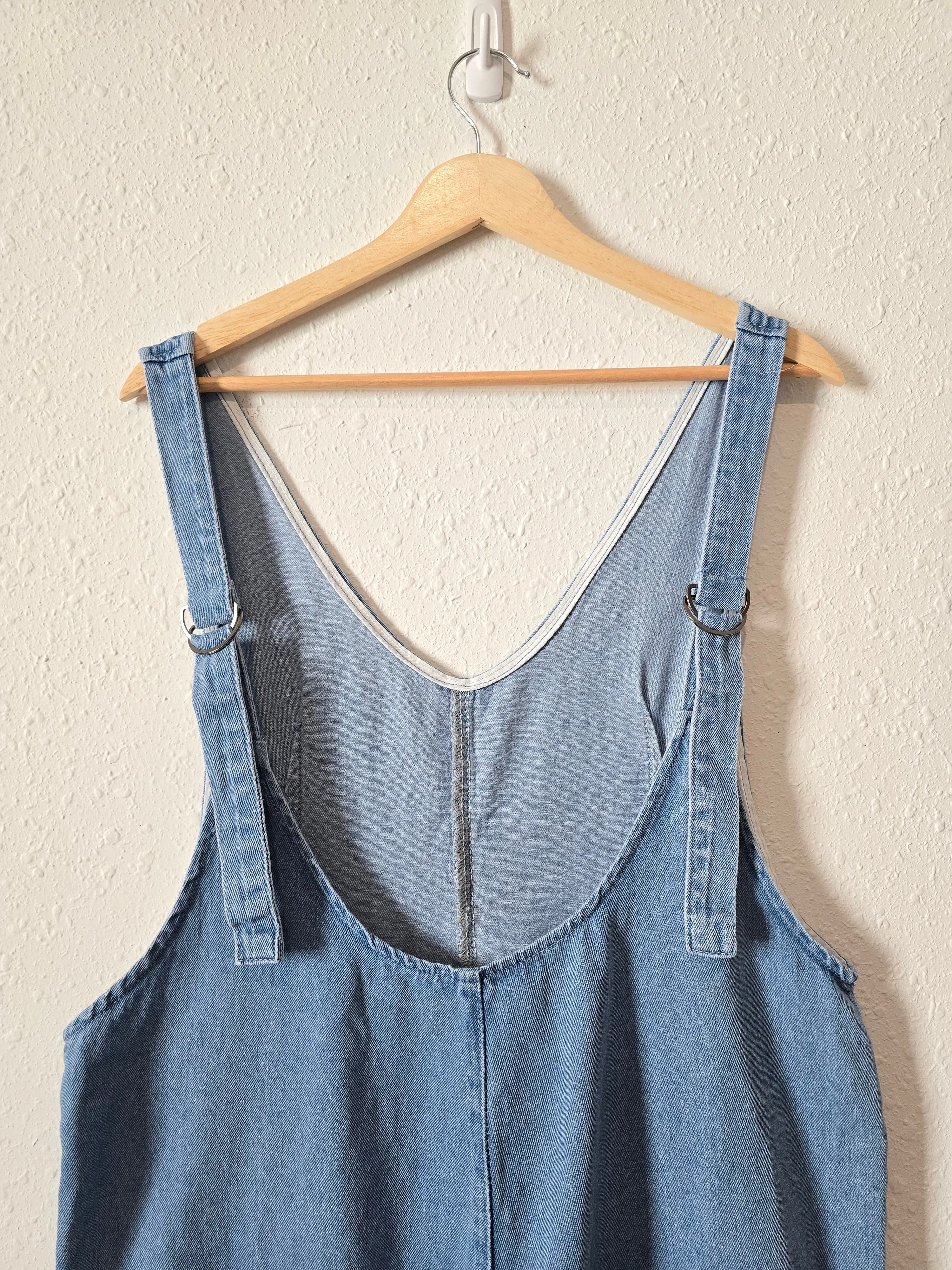 Relaxed Denim Overall Jumpsuit (M)