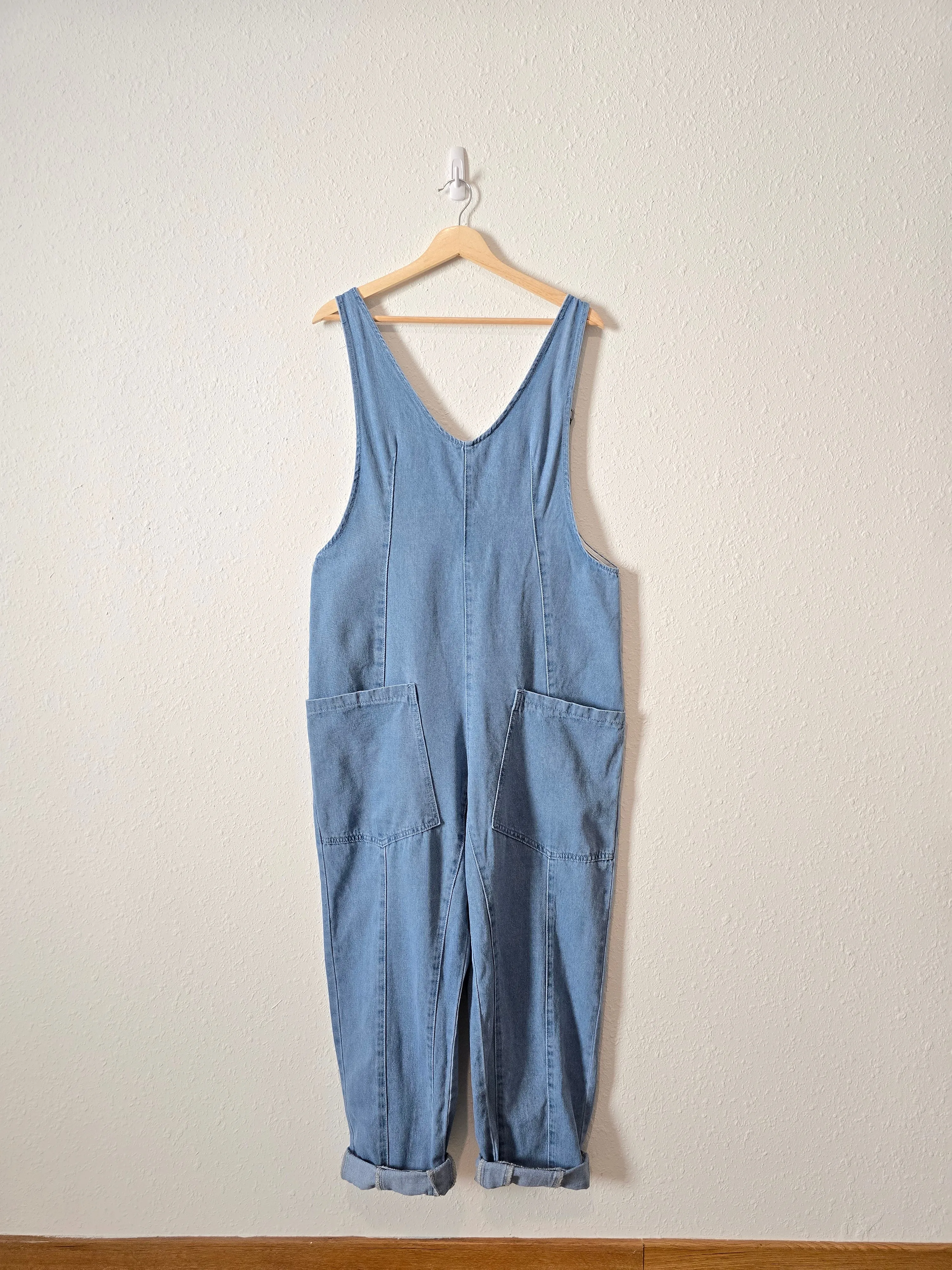 Relaxed Denim Overall Jumpsuit (M)