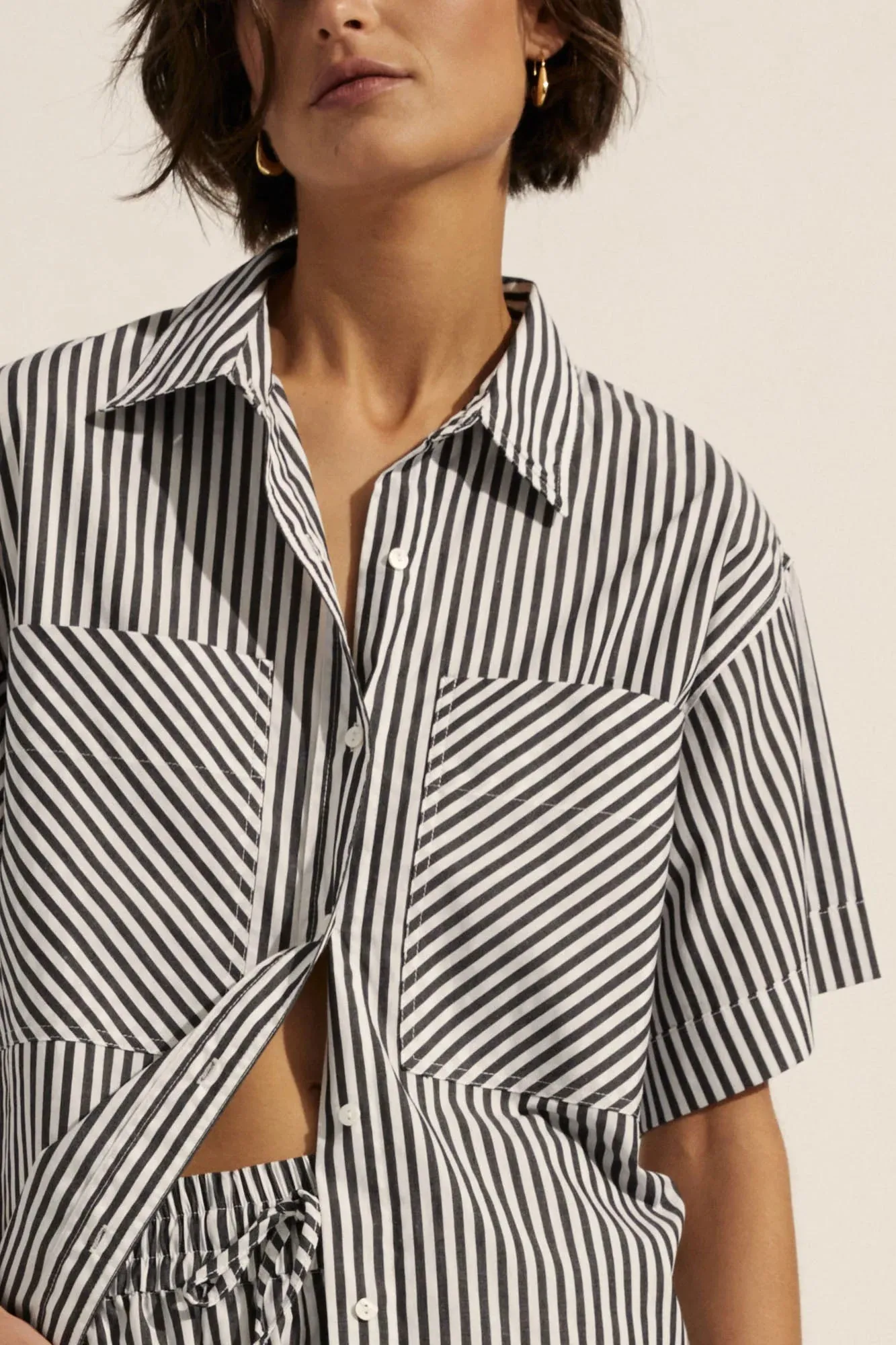 Rider Top in Liquorice Stripe