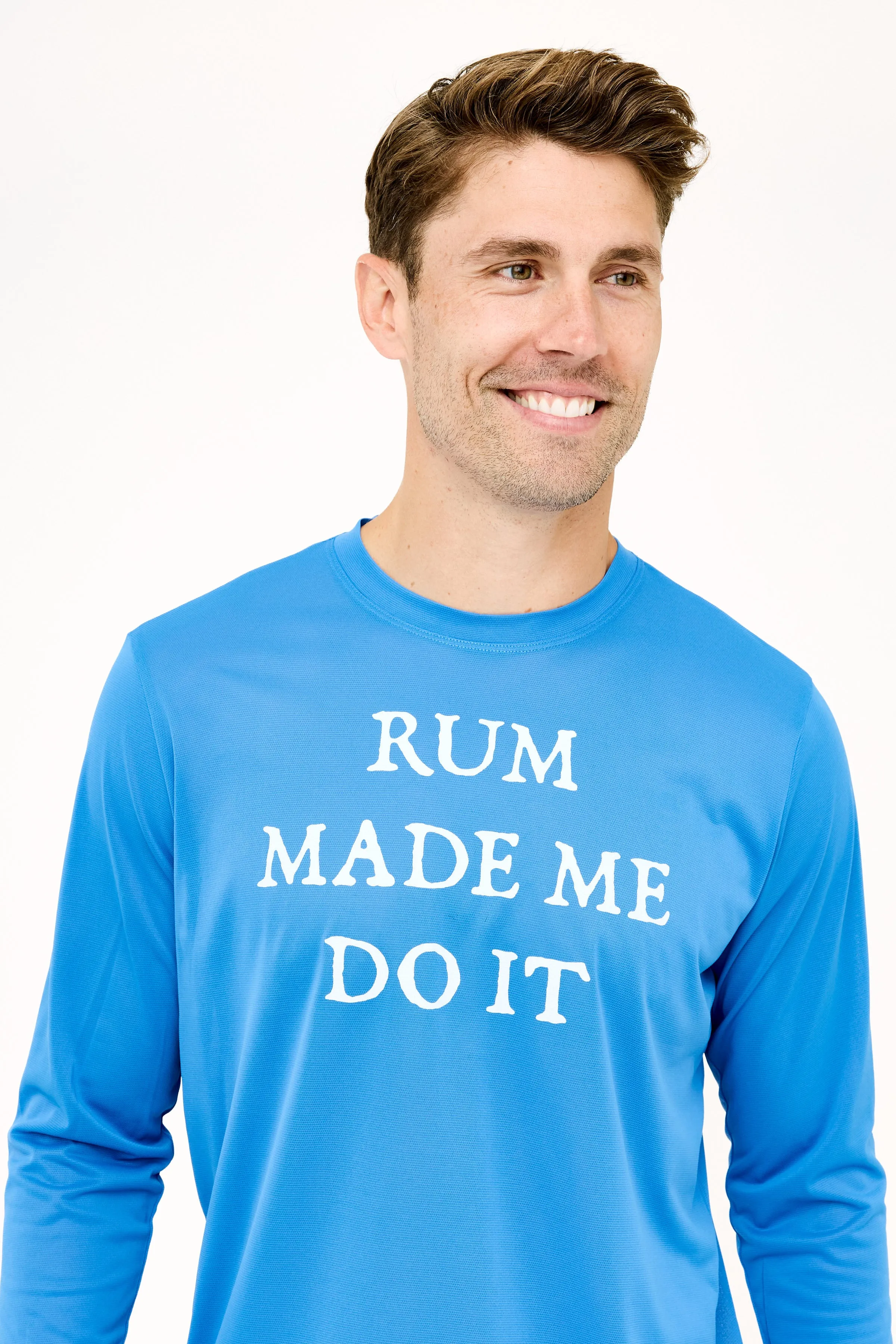 Rum Made Me Do It UPF50 Shirt - Regatta Blue