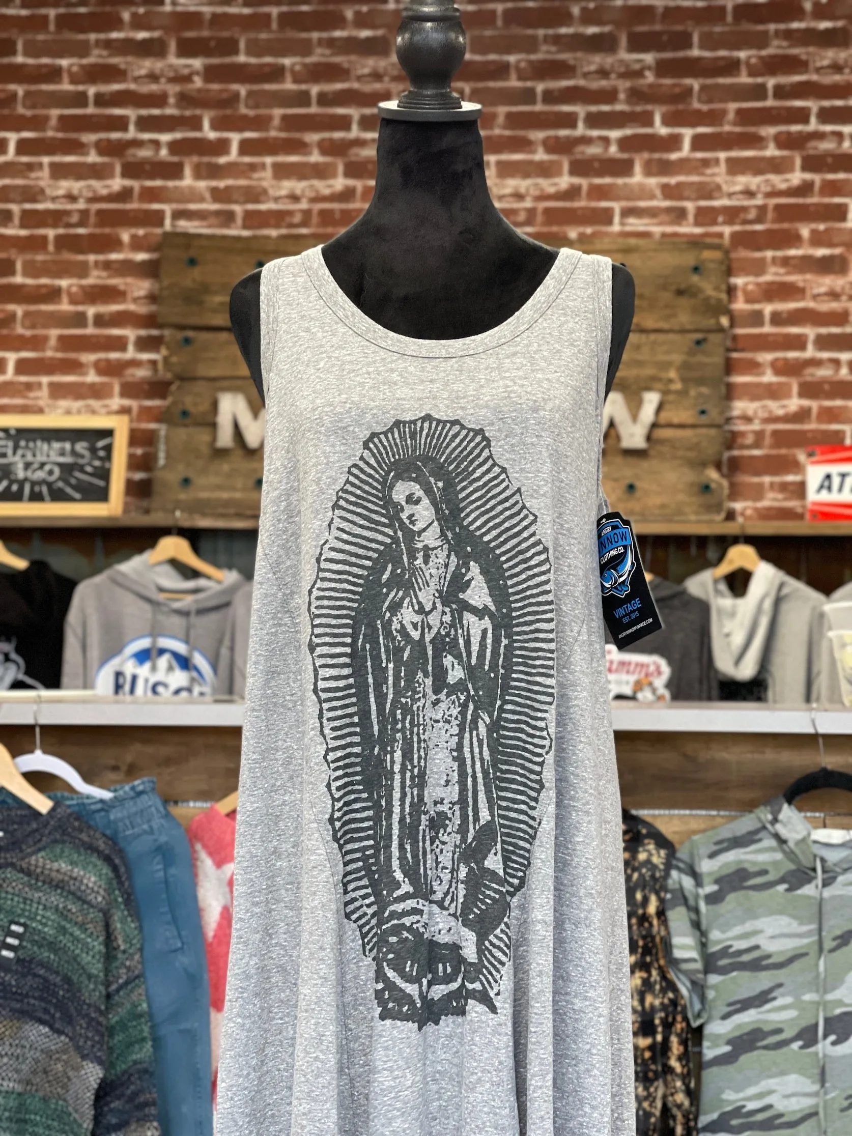 SAINT layering tank dress- Heather Grey