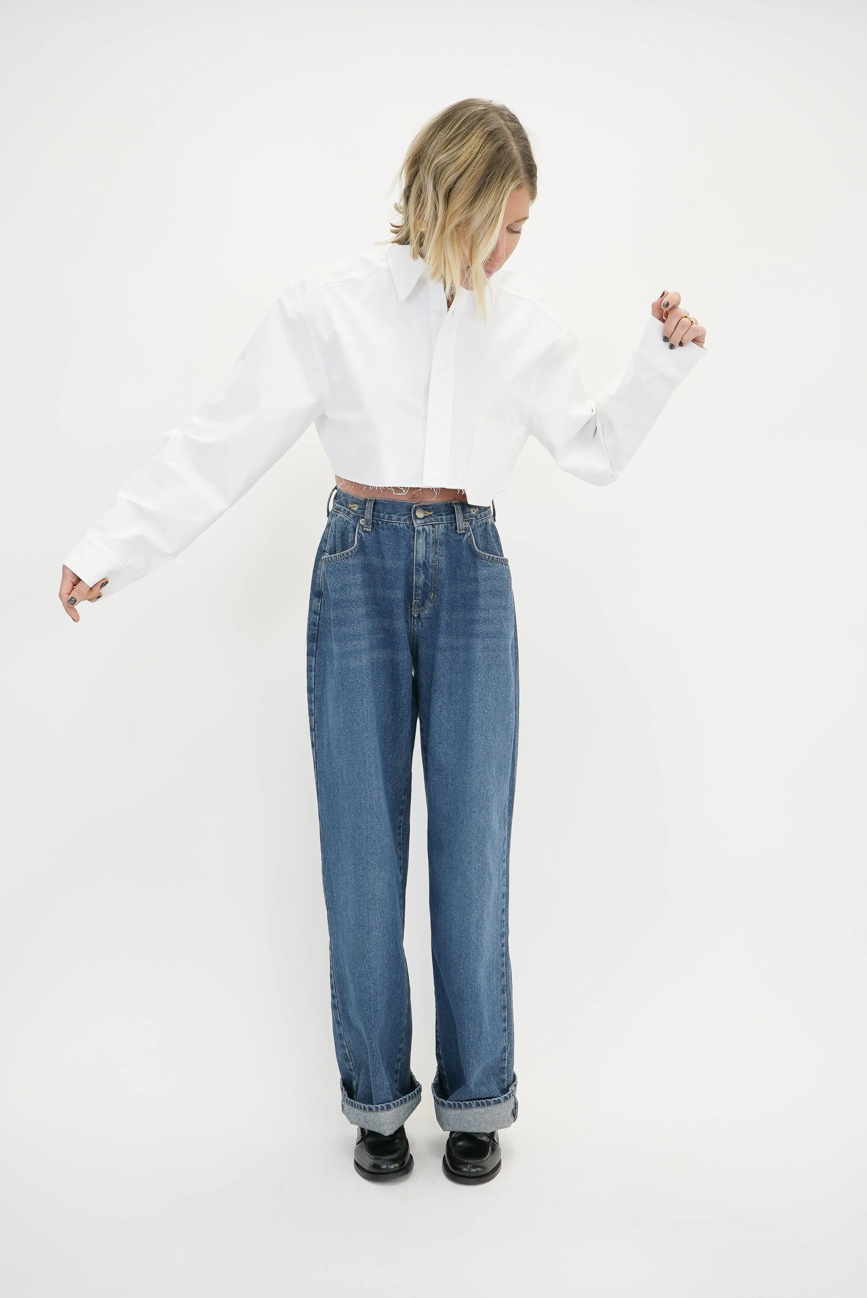 SELEN CROPPED SHIRT