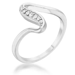 Sheryl Silver Simple Wave Fashion Ring