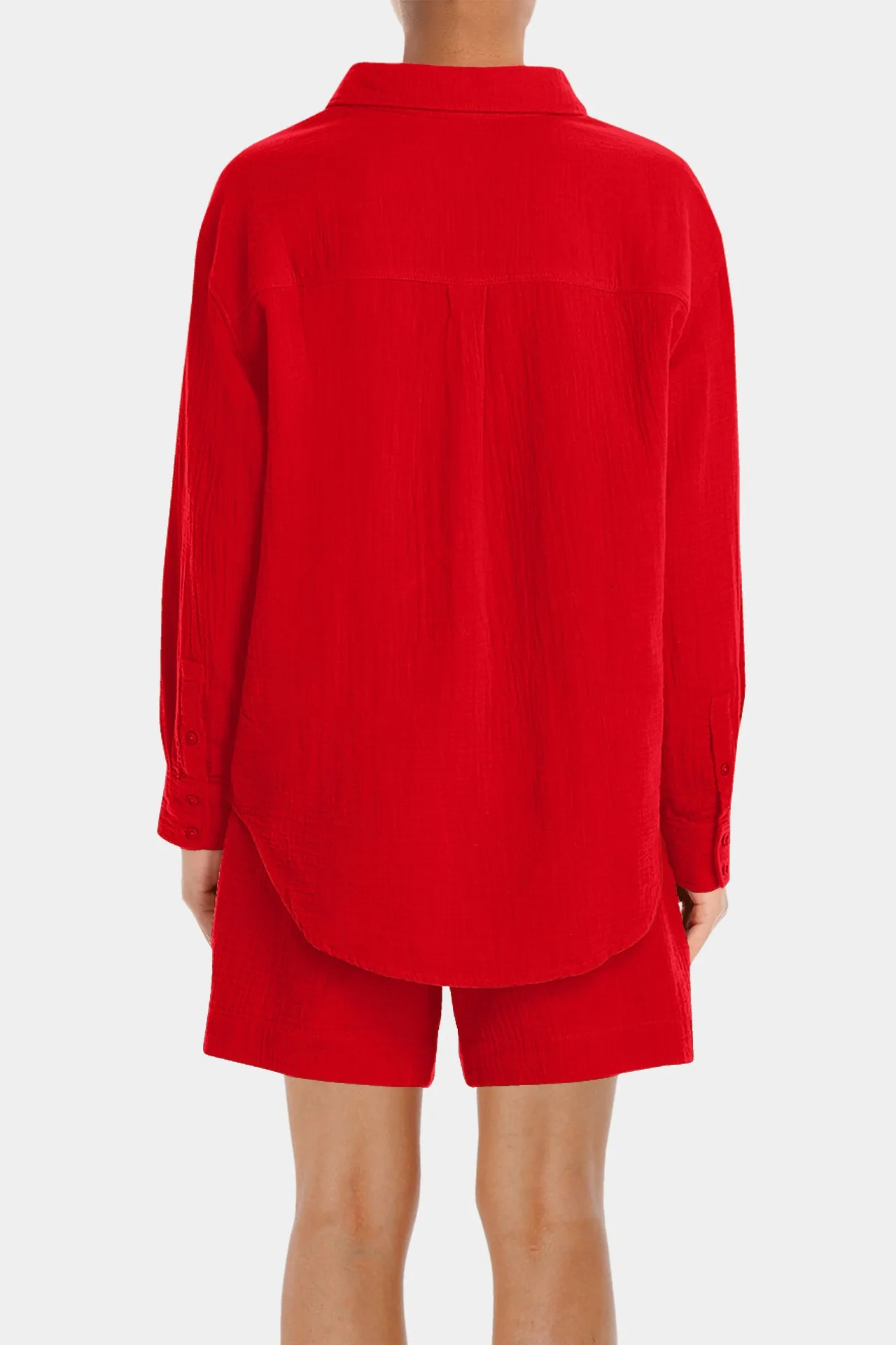 Silky Red Shirts For Women