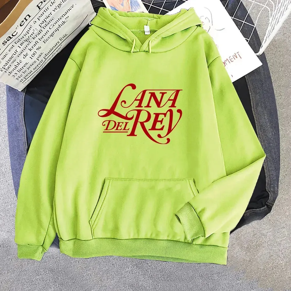 Singer Lana Del Rey Printing Hoodies Casual Men Winter Hooded Sweatshirts Sudaderas Long Sleeve Comfortable Male Pullovers Tops