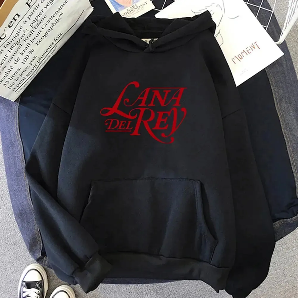 Singer Lana Del Rey Printing Hoodies Casual Men Winter Hooded Sweatshirts Sudaderas Long Sleeve Comfortable Male Pullovers Tops