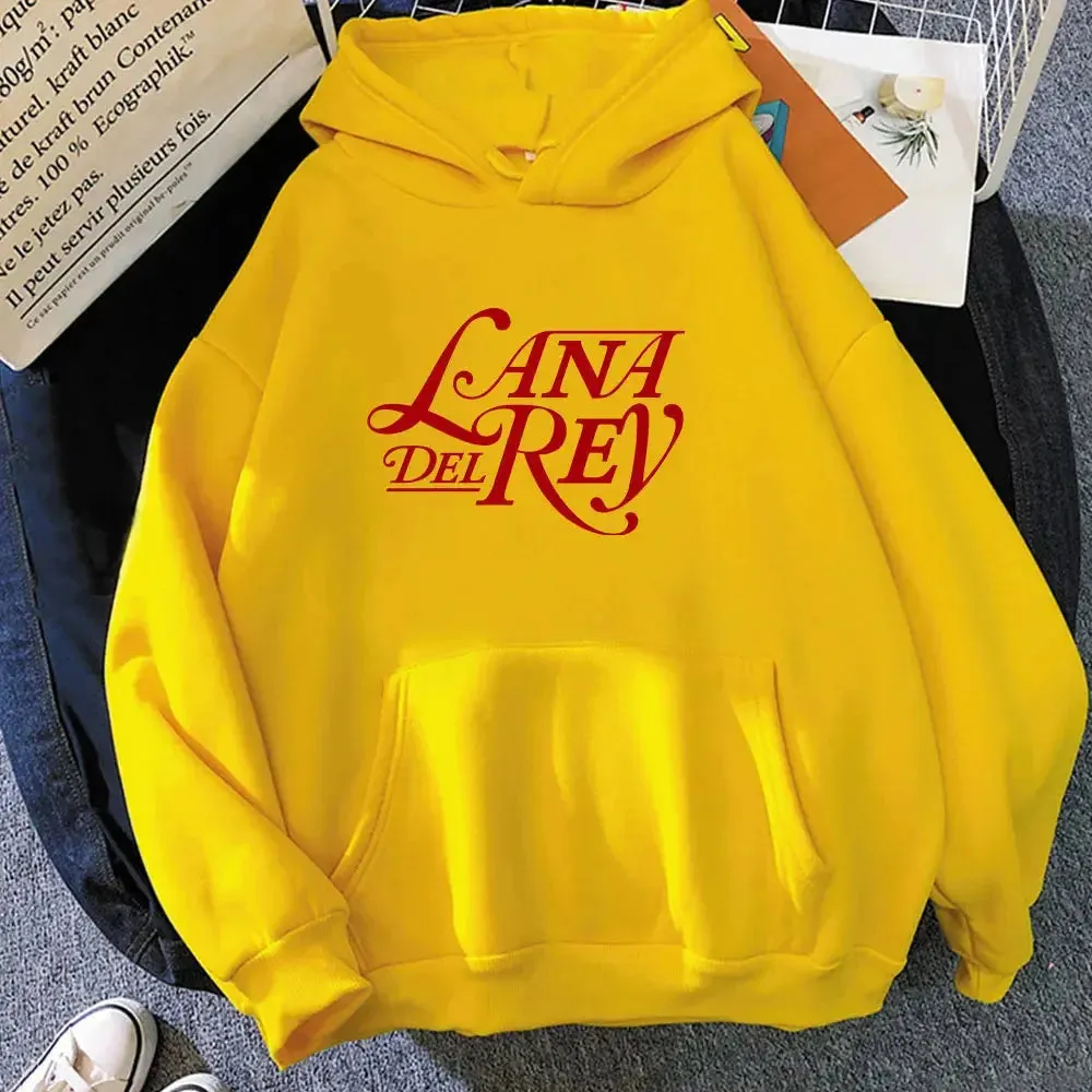 Singer Lana Del Rey Printing Hoodies Casual Men Winter Hooded Sweatshirts Sudaderas Long Sleeve Comfortable Male Pullovers Tops