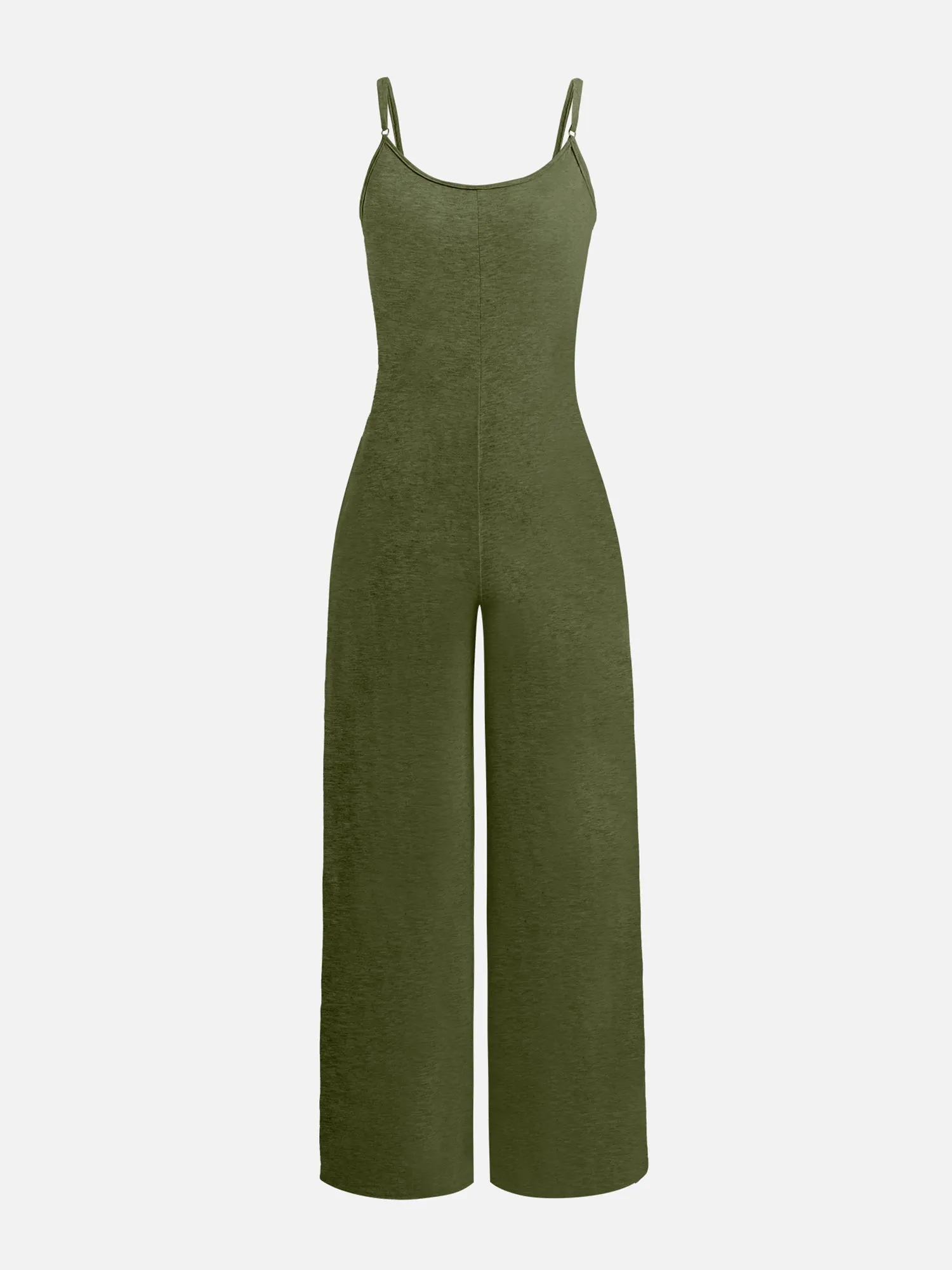 Sleeveless U-Neck Jumpsuit