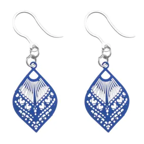 Small Peacock Dangles Hypoallergenic Earrings for Sensitive Ears Made with Plastic Posts