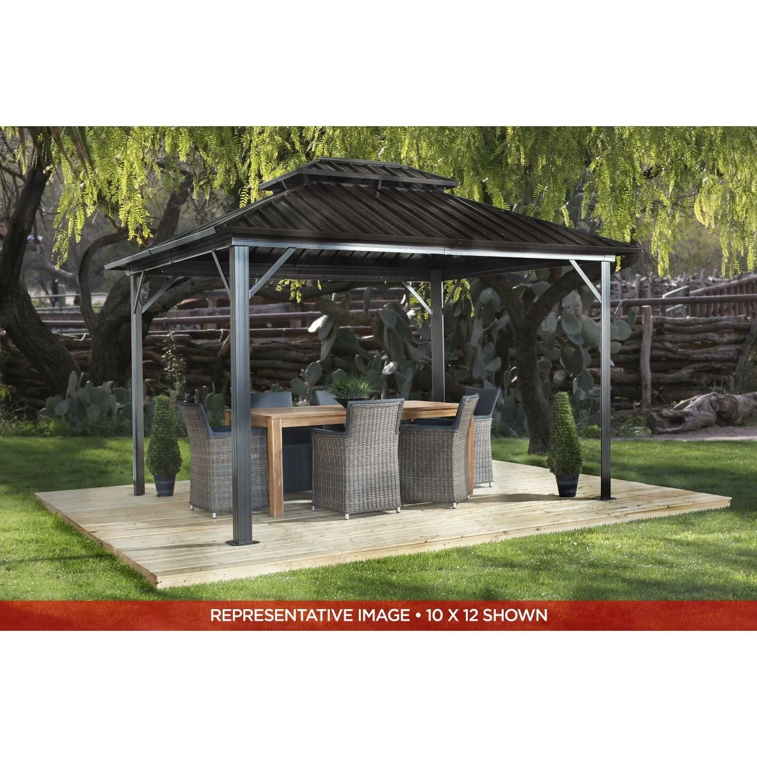 Sojag | Genova II Double Roof Hardtop Gazebo 12' x 16'