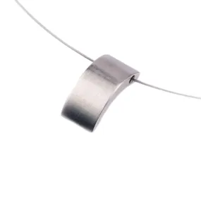 Stainless Steel Pendant - "Wide Semi-Curve"