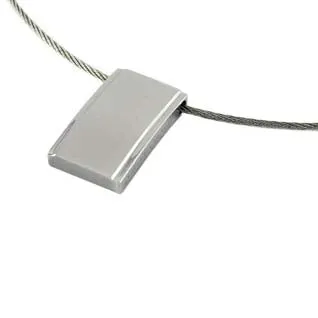 Stainless Steel Rectangular Pendant - "Bi-Level"