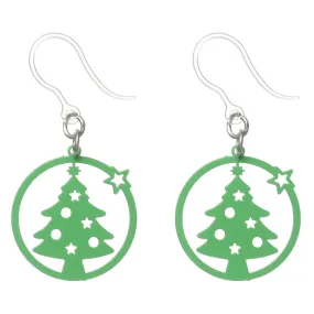 Star Christmas Tree Dangles Hypoallergenic Earrings for Sensitive Ears Made with Plastic Posts