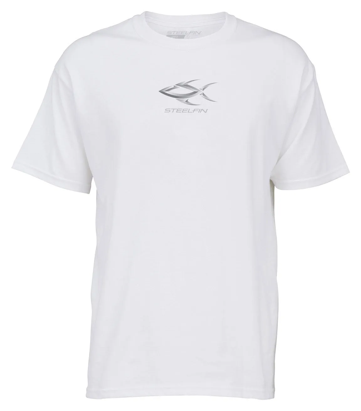 Steelfin Short Sleeve Logo Tee – White