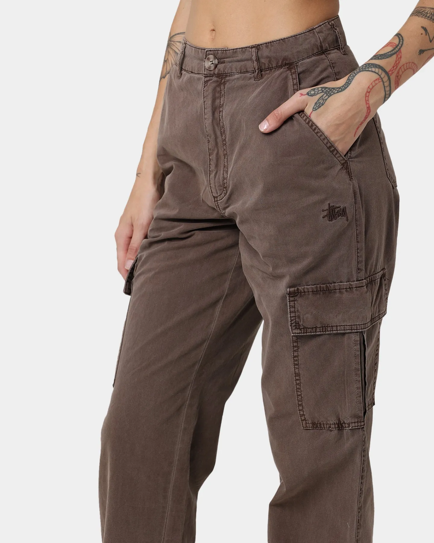 Stussy Women's Frankie Cargo Pants Brown