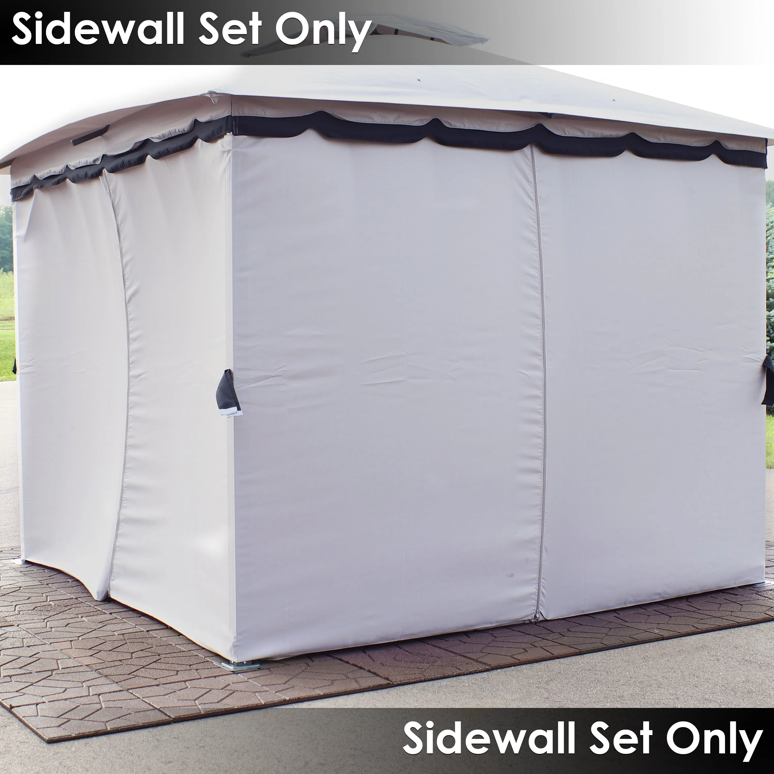 Sunnydaze 10' x 13' Gazebo 4-Piece Polyester Sidewall Set