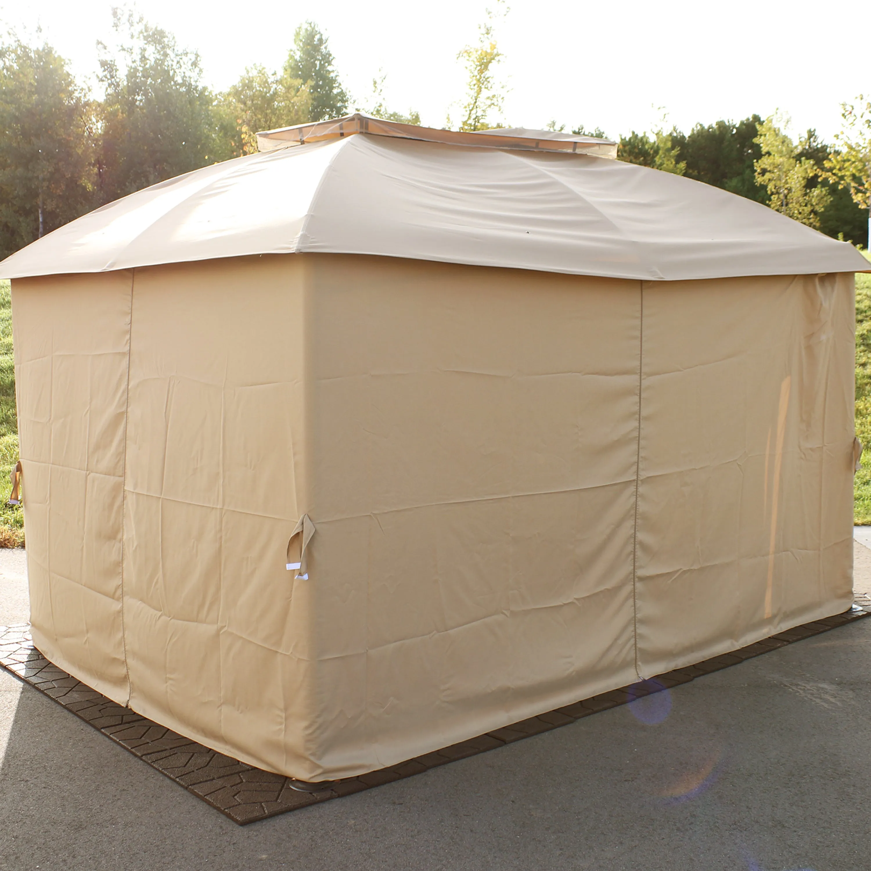 Sunnydaze 10' x 13' Gazebo 4-Piece Polyester Sidewall Set