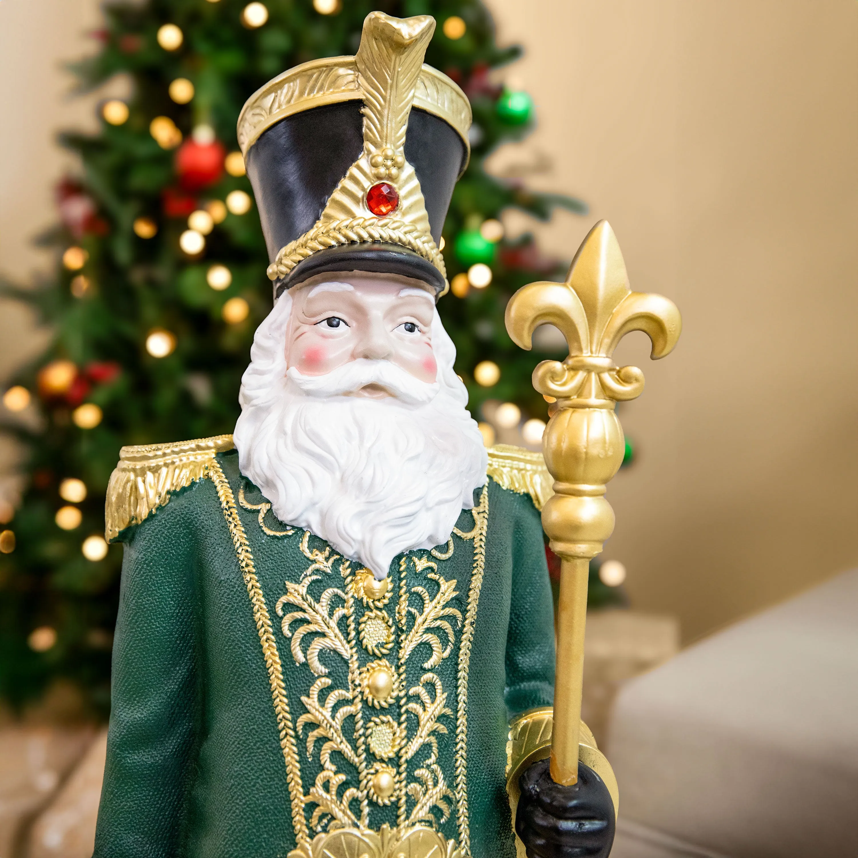 Sunnydaze Guardian of the North Santa Claus Statue - 37" H