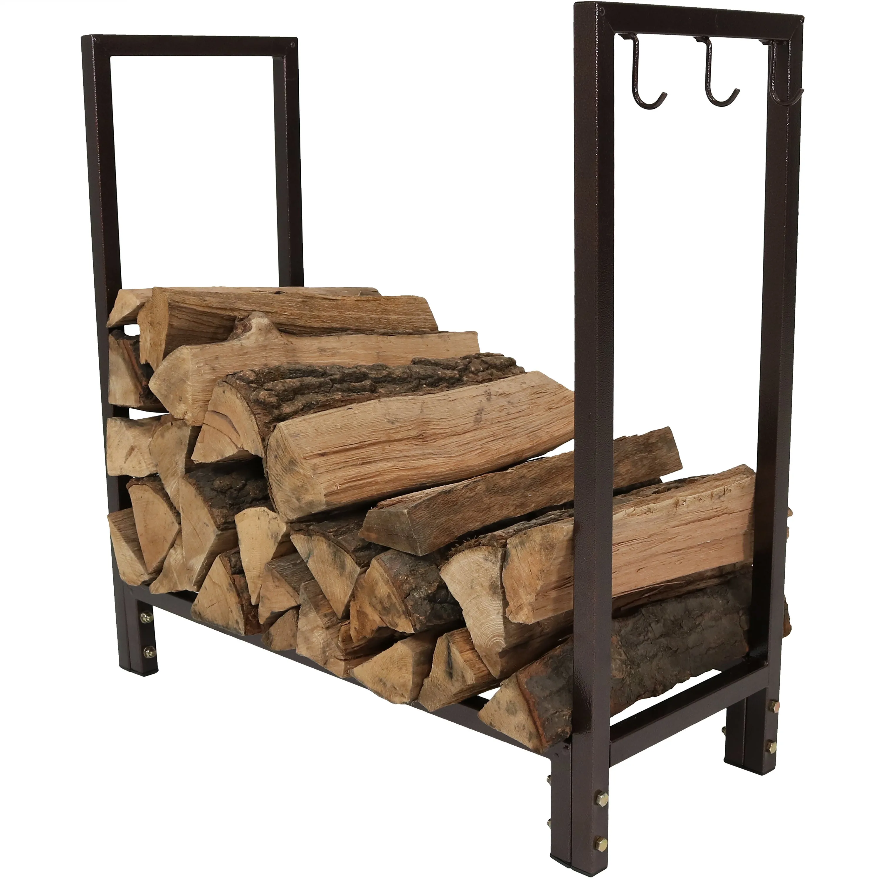 Sunnydaze Indoor/Outdoor Steel Firewood Log Holder - 30"