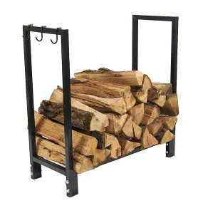 Sunnydaze Indoor/Outdoor Steel Firewood Log Holder - 30"