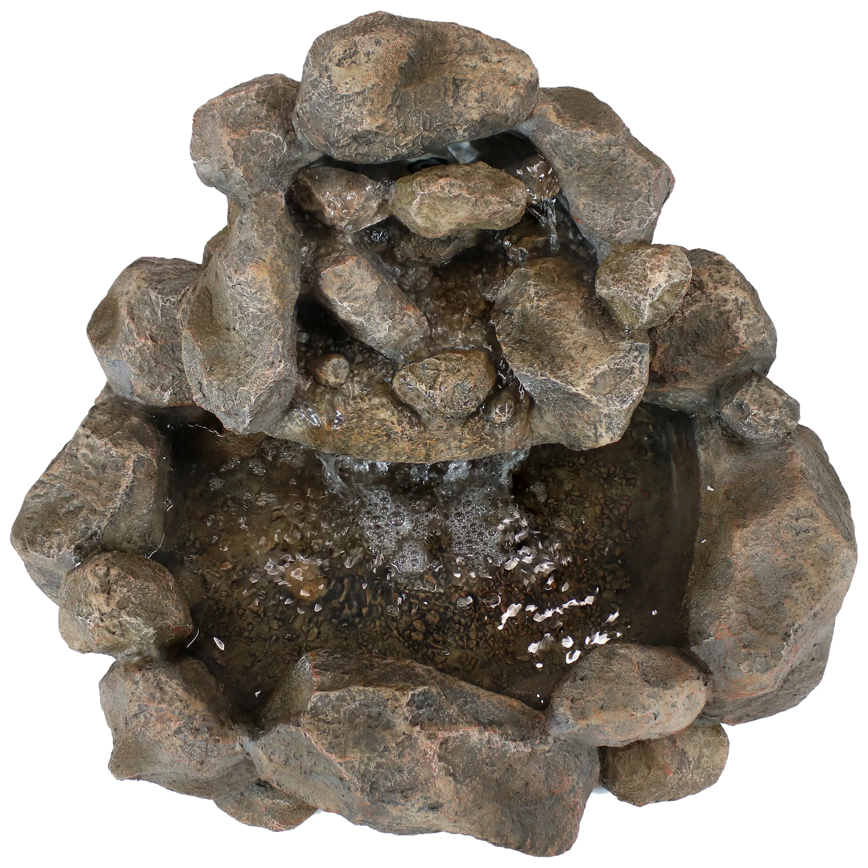 Sunnydaze Rocky Ravine Outdoor Water Fountain - 18"