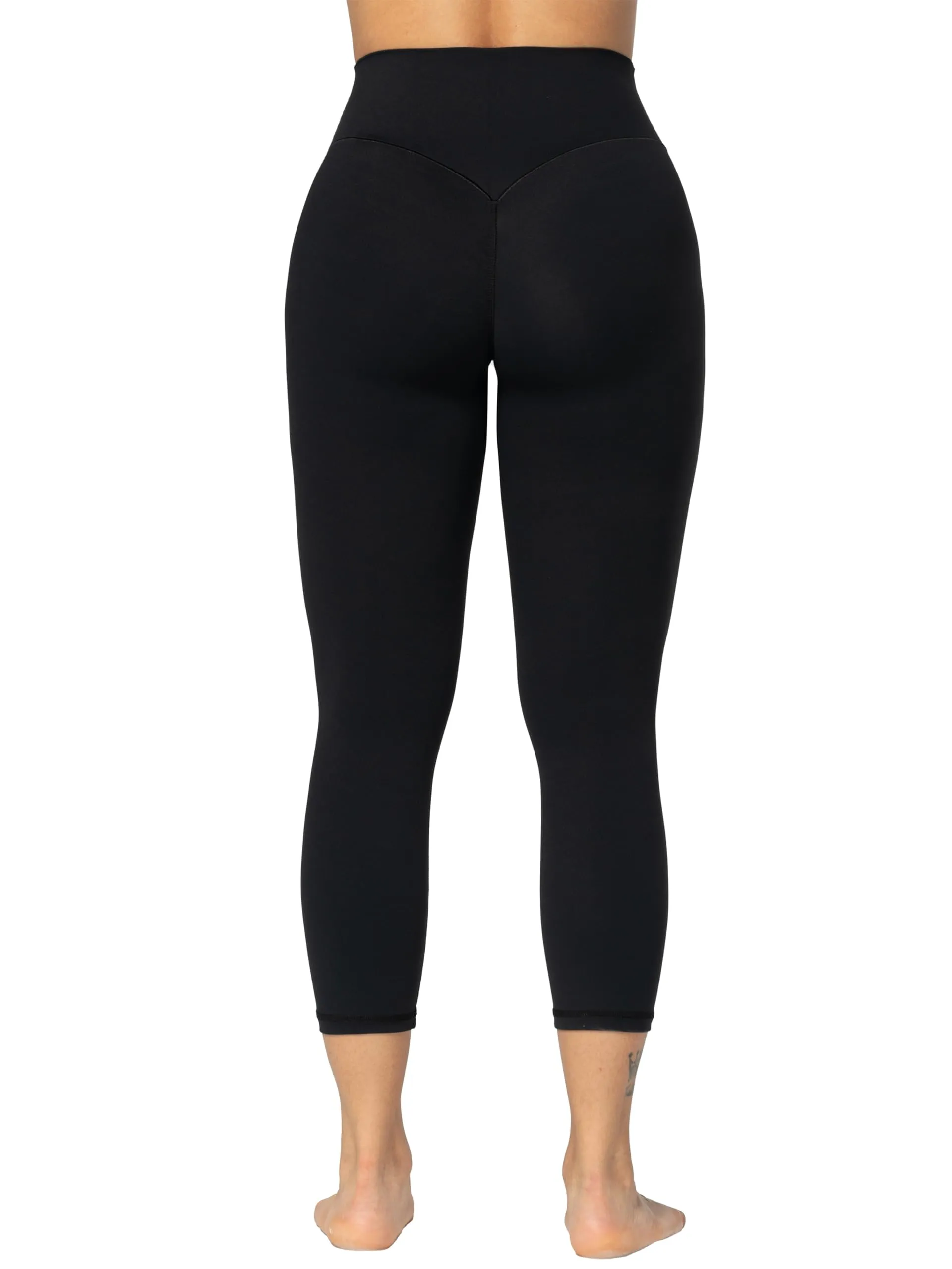 Sunzel Sunzfly Capri Leggings with Invisible Butt Scrunch, High Waisted Soft Cropped Workout Gym Yoga Pants with Tummy Control