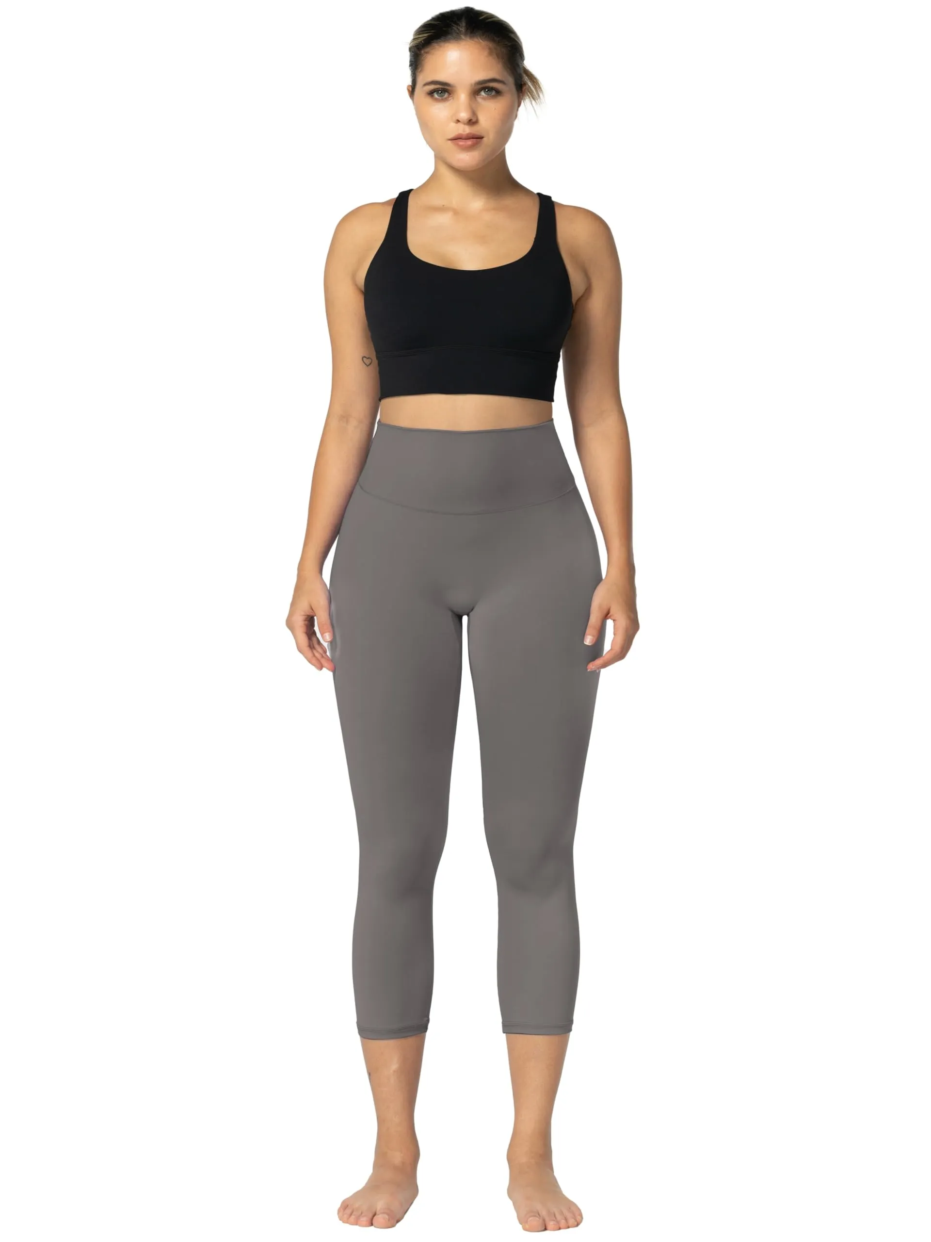 Sunzel Sunzfly Capri Leggings with Invisible Butt Scrunch, High Waisted Soft Cropped Workout Gym Yoga Pants with Tummy Control