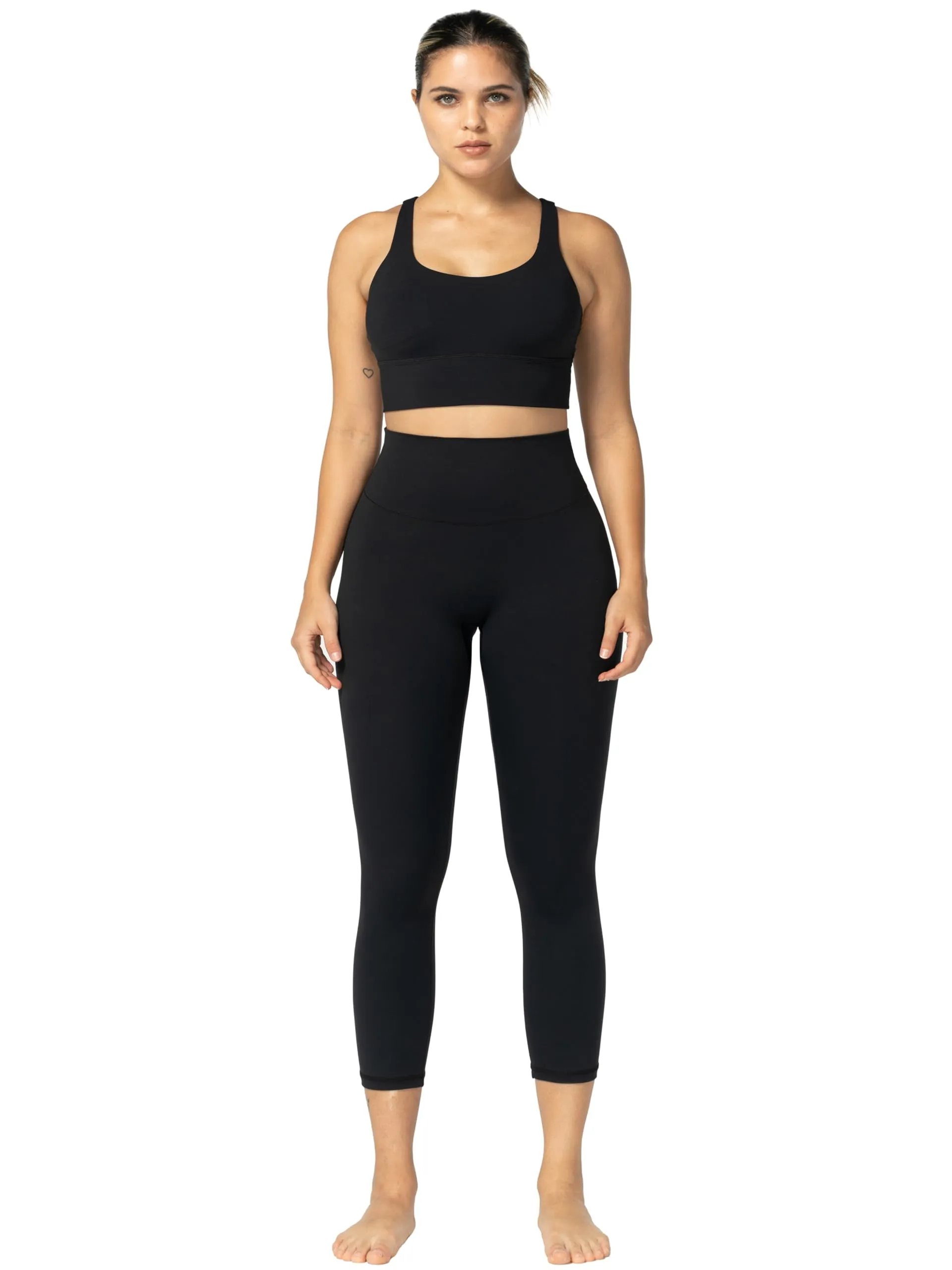 Sunzel Sunzfly Capri Leggings with Invisible Butt Scrunch, High Waisted Soft Cropped Workout Gym Yoga Pants with Tummy Control