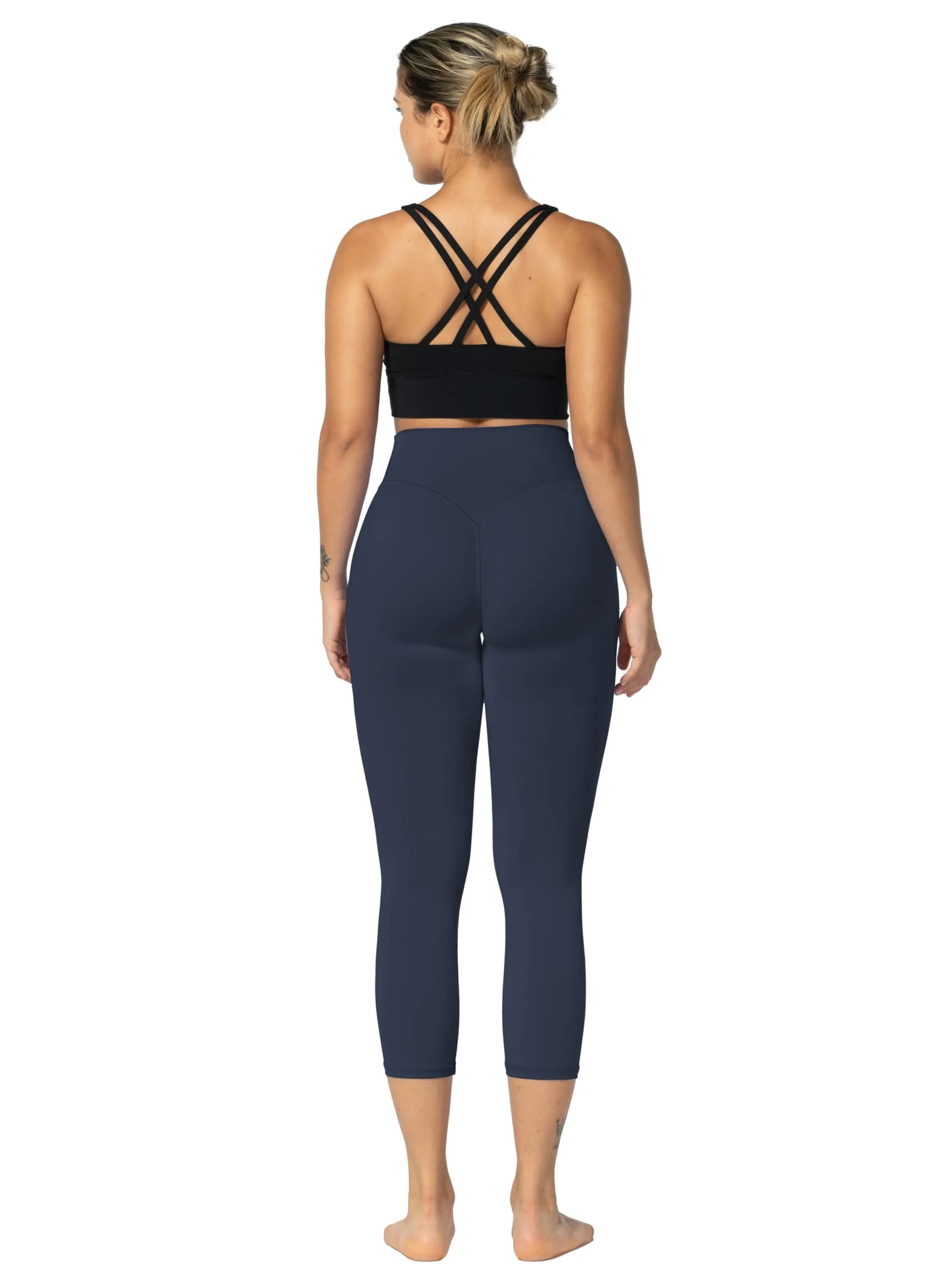 Sunzel Sunzfly Capri Leggings with Invisible Butt Scrunch, High Waisted Soft Cropped Workout Gym Yoga Pants with Tummy Control