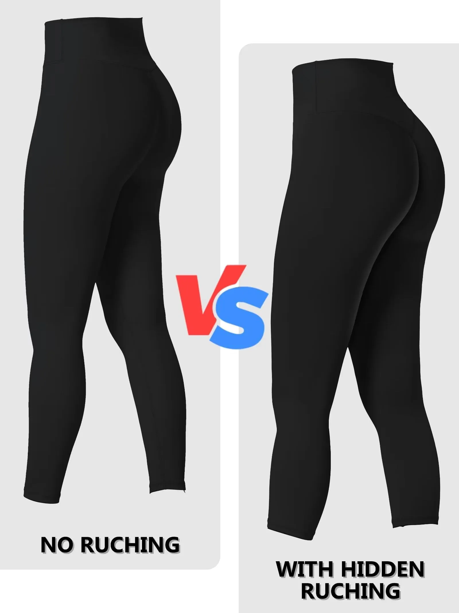 Sunzel Sunzfly Capri Leggings with Invisible Butt Scrunch, High Waisted Soft Cropped Workout Gym Yoga Pants with Tummy Control