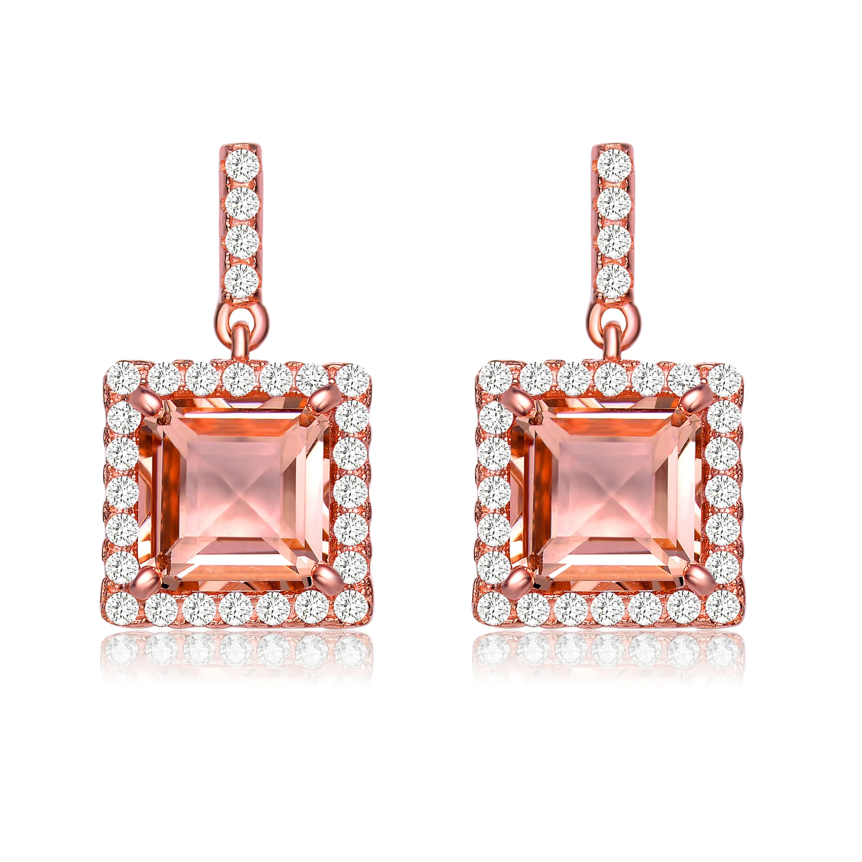 Sylvie Square Champagne Earrings