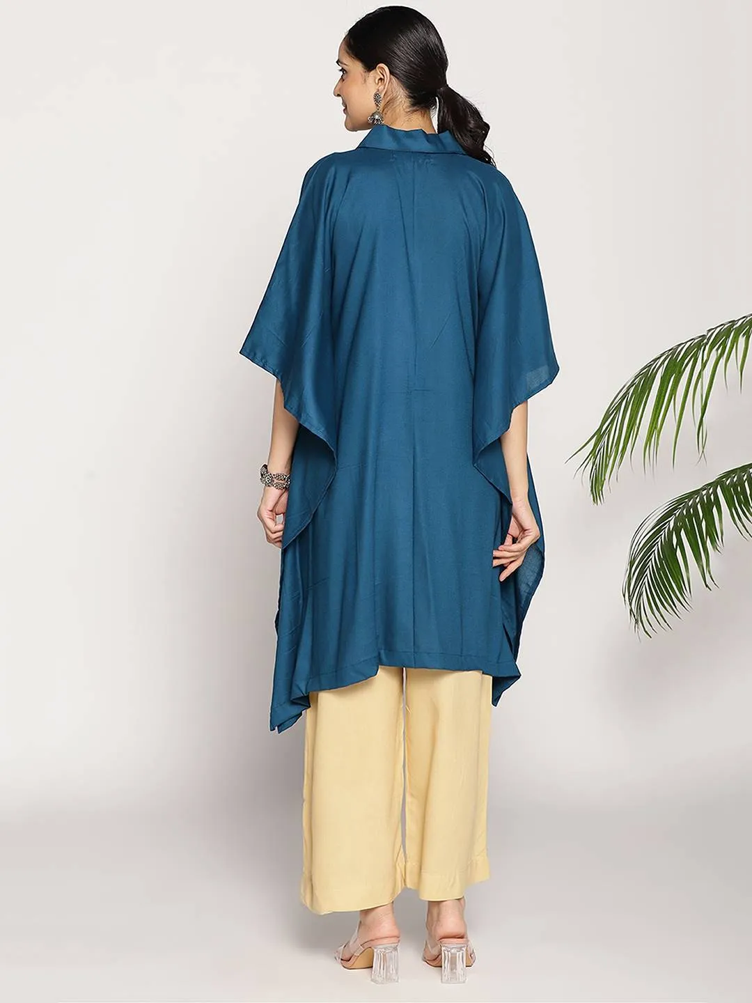 Teal Rayon ShirtKurta - ChikniChaiti