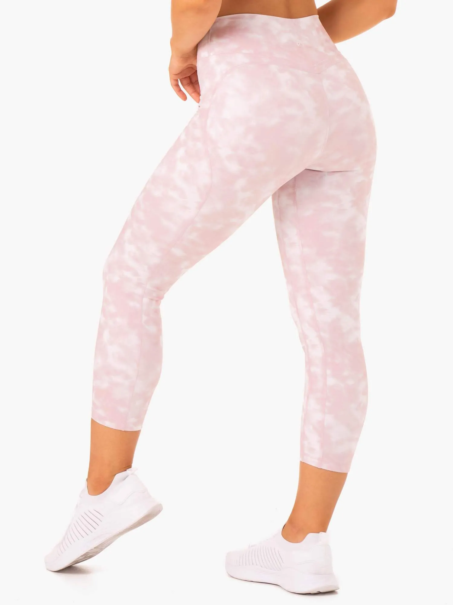 Tie Dye 7/8 Leggings - Mauve Pink Tie Dye